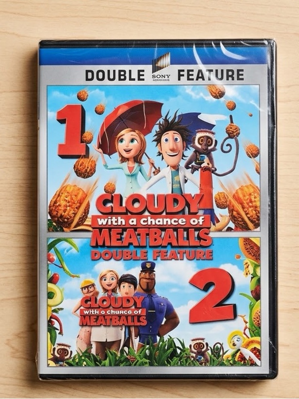 Sony Cloudy with a Chance of Meatballs 1 & 2 Double Feature DVD Set New & Sealed